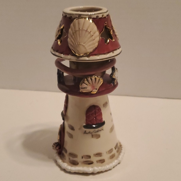 2001 Blue Sky Clayworks lighthouse tea lig… - Picture 2 of 9